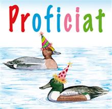 vierkante kaart Eenden  Proficiat