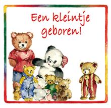 vierkante kaart geboorte    een kleintje geboren!