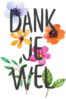 wenskaart Dank je wel