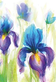 wenskaart Paarse Iris