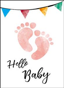 wenskaart 'Hello Baby