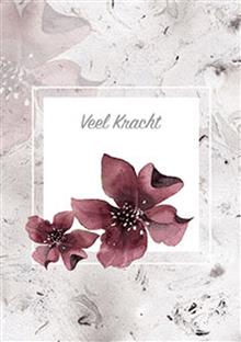 wenskaart condoleance bloem  Veel kracht