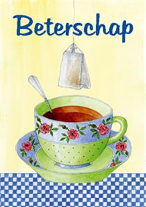 wenskaart kop thee  beterschap