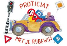 wenskaart auto proficiat met je rijbewijs