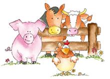 wenskaart boerderijdieren