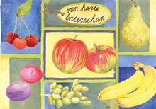 wenskaart fruit van harte beterschap