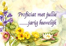 wenskaart bloemen ..... jarig huwelijk