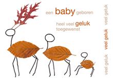 wenskaart geboorte een baby geboren, heel veel geluk