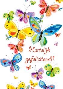 wenskaart vlinder hartelijk gefeliciteerd