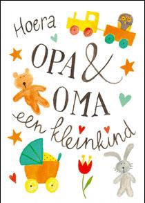 wenskaart Opa & Oma kleinkind