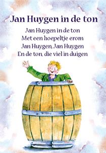 wenskaart lied Jan Huygen in de ton