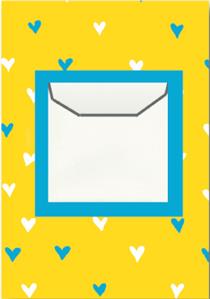 wenskaart geld envelop hartjes