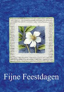 wenskaart helleborus fijne feestdagen