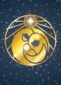 wenskaart Jozef, Maria, Jezus