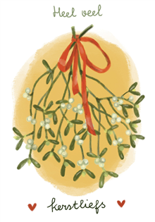 wenskaart  Heel veel kerstliefs