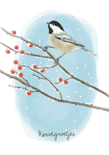 wenskaart Kerstgroetjes
