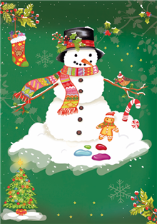 wenskaart kerstman en pop