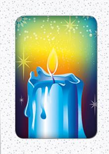 doosje 10/10 kaars blauw (13016)