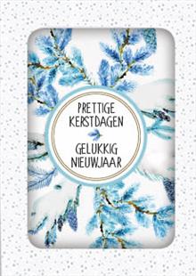 doosje 12/12 blauw ``Prettige Kerstdagen.....``