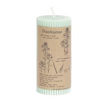 Eco koolzaad Stompkaars Ribbel mint 12 cm