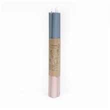 Eco koolzaad dinerdipkaars roze-blauw
