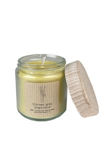 Eco koolzaad Glazenpotje geurkaars Citroengras (14) 120 ml