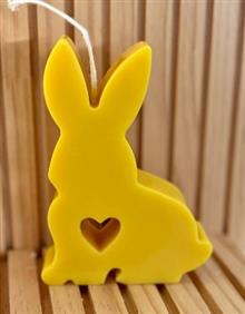 Eco koolzaad Paashaas met hartje 2.5x8.5x11.5 cm