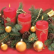 Servetten Candle Red