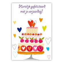 MCwenskaart taart  Hartelijk gefeliciteerd..
