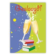 MCwenskaart boeken champagne    Geslaagd