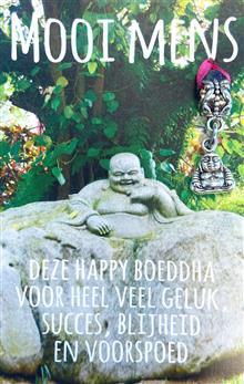 Cadeaukaartje   Deze happy Boedha.