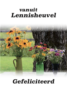Gefeliciteerd, diverse bossen bloemen