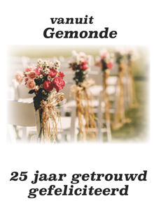 25 jaar getrouwd