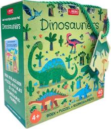 Boek+puzzel - Dinosauriërs 40 pcs