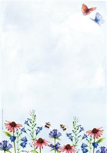 pak 24 vel A4 bloemen vlinders