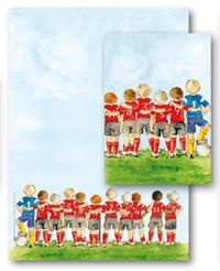 briefpapier A5 voetbalteam + 12432