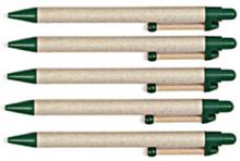 kogelpen recycled papier groen 5 stuks