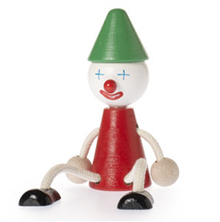 Zitfiguur clown gekleurd