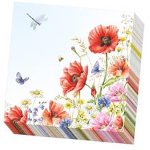 Servet 33x33 Klaprozen - Janneke Brinkman