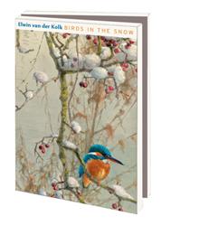 Kaartenmapje klein kerst Birds in the Snow - Van der Kolk, V